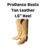 ProDance Country Dance Boots - Tan Leather High Heel