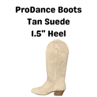 ProDance Country Dance Boots - Tan Suede High Heel