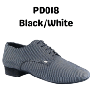 PD018 Black White Suede Sole