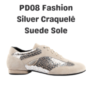 PD Fashion Suede Sole Sneaker - Silver Craquele