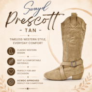 SwayD Prescott Country Western Boot - Tan